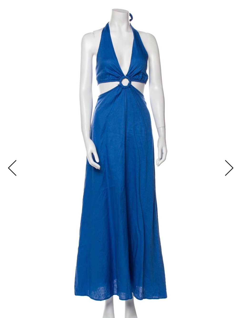 Dissh Layne Halter Maxi Dress in Cobalt Blue XS